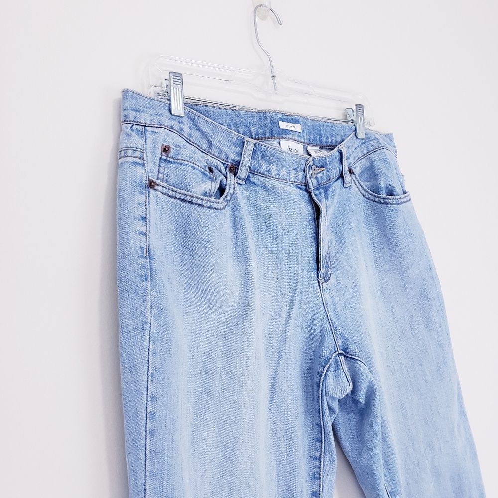 Liz & Co Blue Jeans Straight Leg High Rise Mom Jean Vintage Size 12 Regular - Picture 7 of 7